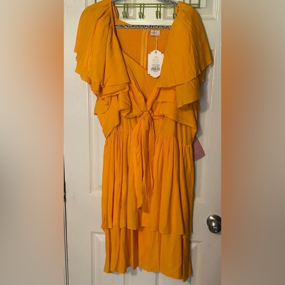 Ivy City Co Vibrant Yellow Ruffled Dress